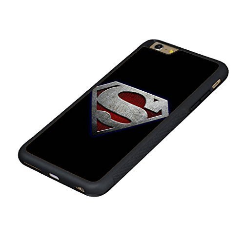 Cute Superman iPhone 6 Protective Case,Durable Tough Hard Back Cover with High Impact TPU Anti-Slip Edge,[Scratch Resistant] [Impact Resistant][Shock Absorption] [Drop Protection] Rugged Case Shell, Heavy Duty PolyCarbonate (PC) Back Case and Black [Non Slip Reinforced] Rubber Edge Hybrid Armor shell