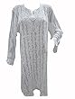 White Royal Indian Embroidered Georgette Kurti