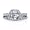 Bling Jewelry Antique Style CZ Asscher Engagement Ring Wedding Set - Size 4