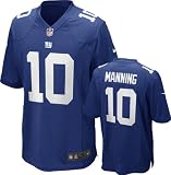Eli Manning Jersey: Home Blue Game Replica #10 Nike New York Giants Jersey