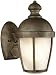 Hide-A-Plug Silver Outdoor Wall Lantern - 7.5 inches wide