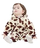 (コ-ランド) Co-land ベビー服 あったか ロンパース 赤ちゃん カバーオール 新生児 長袖 秋冬着 子供服 着ぐるみ 男の子 女の子 ハロウィン 出産祝い ブラウン 90