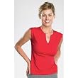 Bella Ladies Cotton/Spandex Slit-V Raglan Tee