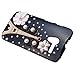 Mavis's Diary for Motorala Moto X Phone 3D Handmade Crystal Flower Eeffel Tower Pearl Bling Diamond Design Hard Cover Case with Soft Clean Cloth - Black