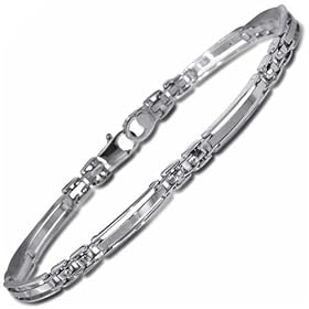 Mens White Gold Bracelet by Jewelry Days