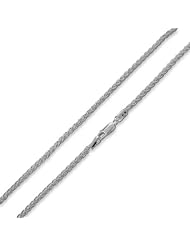 Sterling Silver Italian Spiga Wheat Chain Necklace - 3.5MM (16", 18", 20", 22", 24" inch Lengths)