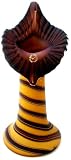 Russian Hand Blown Art Glass Extra Large Decorative Urn Style Vase - Multicolor