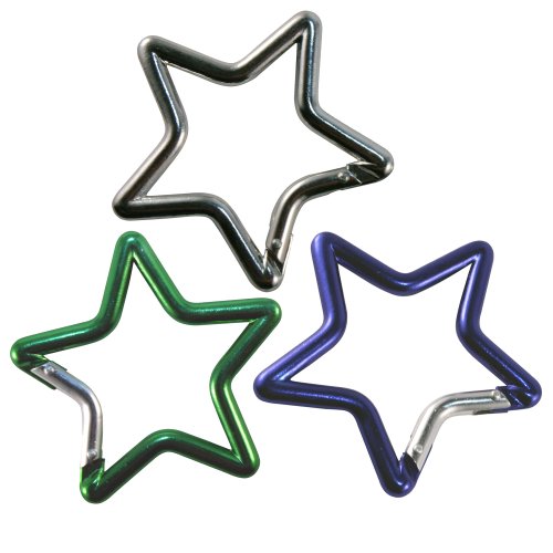 Key Carabiner - Set of Three Star Shaped in Assorted Colors