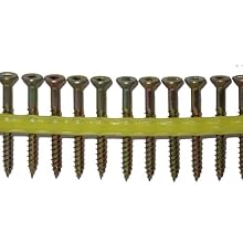 Quik Drive WSNTL134S Wood Screws 1 3/4-Inch Course Twin Threads, Yellow Zinc Coating