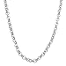 Beautiful 14 Karat White Gold 18 Inch Italian Rolo Chain Necklace