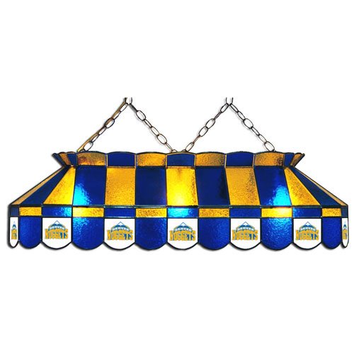 Imperial Denver Nuggets Licensed 40-Inch Rectangular Stained Glass Billiard Table Light