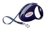 Flexi Elegance Sapphire Blue Retractable Leash.  For small to medium-sized dogs up to 55 LBS.