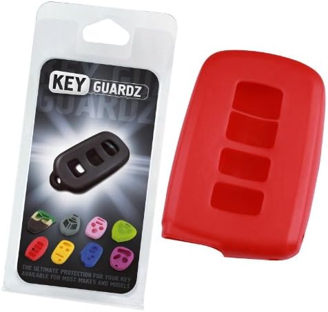 KeyGuardz Red Rubber Keyless Entry Remote Smart Key Fob Skin Cover Protector