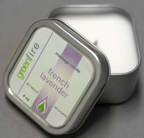 412AqzS7fJL Greenfire French Lavender All Natural Massage Oil Candle (Size: 4 fl. Ounce)