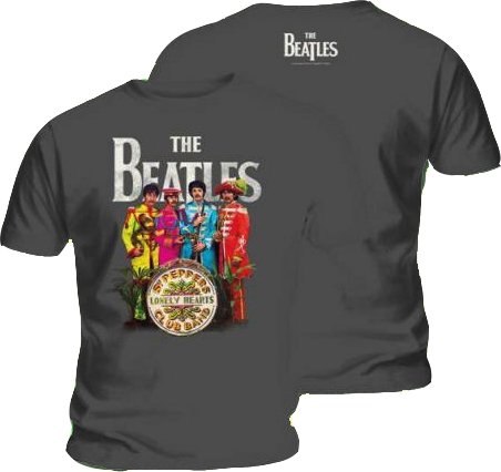 Official T Shirt THE BEATLES Grey Sergeant Sgt Pepper M