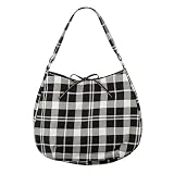 Xhilaration Slouchy Hobo Bag - Black Plaid