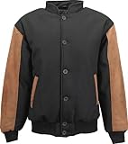 Casual Outfitters Genuine Suede Leather and Wool Blend Jacket.