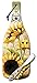 CounterArt Wine Bottle Shaped Sunflowers in Bloom Glass Cheese Board with Spreader Knife, 12-1/2-Inch