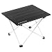Rock Cloud Portable Camping Table Aluminum Folding Table Ultralight Camp Table in a Bag for Outdoor Camping Hiking Beach Backpacking, Black