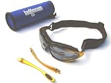 Yellow Ladgecom All-Weather Sunglasses & Goggles with Head Strap for Cycling, Running & Ski Sports
