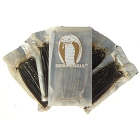 Cobra Vanilla Beans (Bourbon/Tahitian), 1LB (4x4oz)