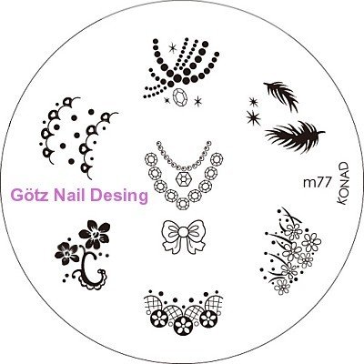 Konad Stamping Lack Schablonen-Image Plate-Freie Auswahl aus &uuml;ber 90 Schablonen-m77 Preisvergleich