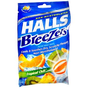 Special pack of 5 HALLS FRUIT BREEZER TROP CHILL 25 per pack