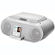 Sony Boombox with CD Player, AM/FM Radio, and iPod Dock (White)