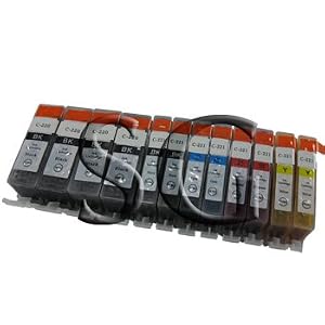 12 Pack Compatible Cartridges for Canon Cli-221 & Pgi-220 (4ea Black + 2ea Photo Black + 2ea Cyan + 2ea Magenta + 2ea Yellow )