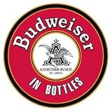 Tin Sign Budweiser in Bottles