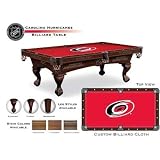 8' Licensed Logo Pool Table Leg Style: Fairfax, Finish: Brandywine, Team: Carolina Hurricanes