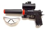 M43 Airsoft Spring Powered Pistol with Laser, Electric Scope