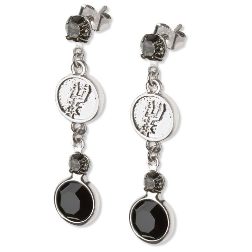 San Antonio Spurs Crystal Logo Earrings
