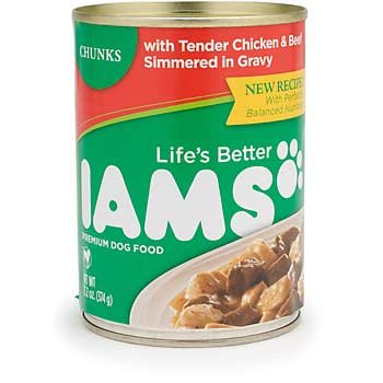 Iams Chunks Tender Chicken and Beef Simmered in Gravy Adult Dog Food