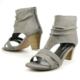 Produkt-Bild: JANE KLAIN design Damen Schaft-Sandalette, nude grau antik