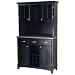 Kitchen & Housewares : Buffet with 2-Door Hutch - Black/ Stainless Steel