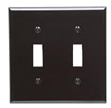 LEVITON MFG. CO. INC. 001-85009-000 TOGGLE SWITCH WALLPLATE - 2 GANG BROWN
