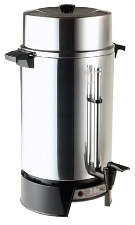 This is a commercial coffeemaker, perculator coffee urn. West bend 33600 100 cup