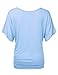 NINEXIS Women's V-Neck Batwing Sleeve Dolman Top (S-3XL)