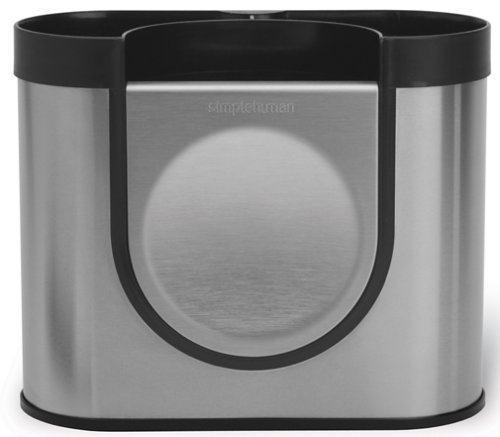 simplehuman Utensil Holder with Removable Spoon Rest - Brushed Steel