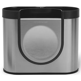 simplehuman Utensil Holder with Removable Spoon Rest - Brushed Steel