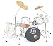 HB Drums 7 Piece Pacific Coast White Drum Set Complete Free US Shipping, Cymbal Pack & Throne