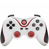 Controller for PS3 Playstation 3 Console YANX Gamepad Wireless Bluetooth Joypad Controller for PS3 Unique Design (white & red)