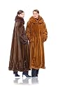 Mink Coat - Scalloped Hem Soft Brown