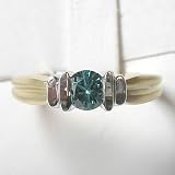 14K Two-Tone Gold Blue Diamond Ring