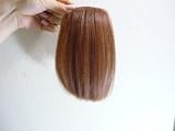 Hair Bangs Clip on in Extension -Italian Remy 100% Human Hair -#30 Medium Auburn