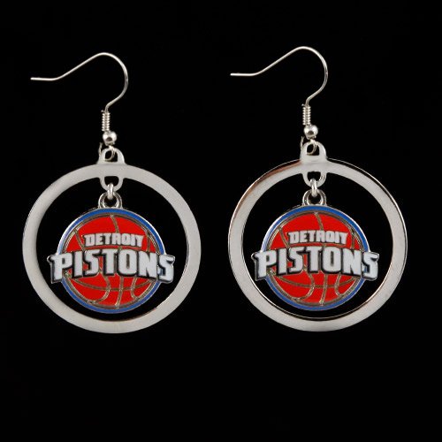 Detroit Pistons Floating Logo Hoop Earrings