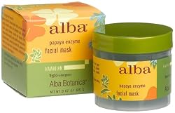 Alba Botanica Papaya Enzyme Facial Mask, 3-Ounce Jar (Pack of 2)