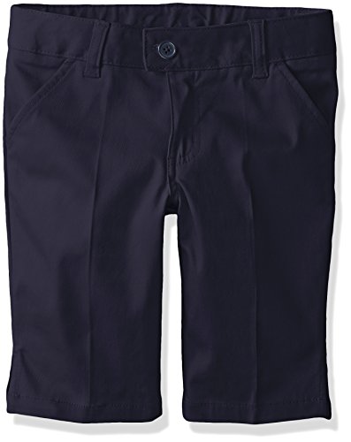 French Toast Little Girls' Twill Bermuda Short, Navy, 5