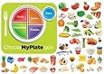 Myplate Nutrition Felt Figures for Flannel Boards- Includes: Lesson Guide+ Vegetables, Fruits, Grains, Dairy, Protein Precut